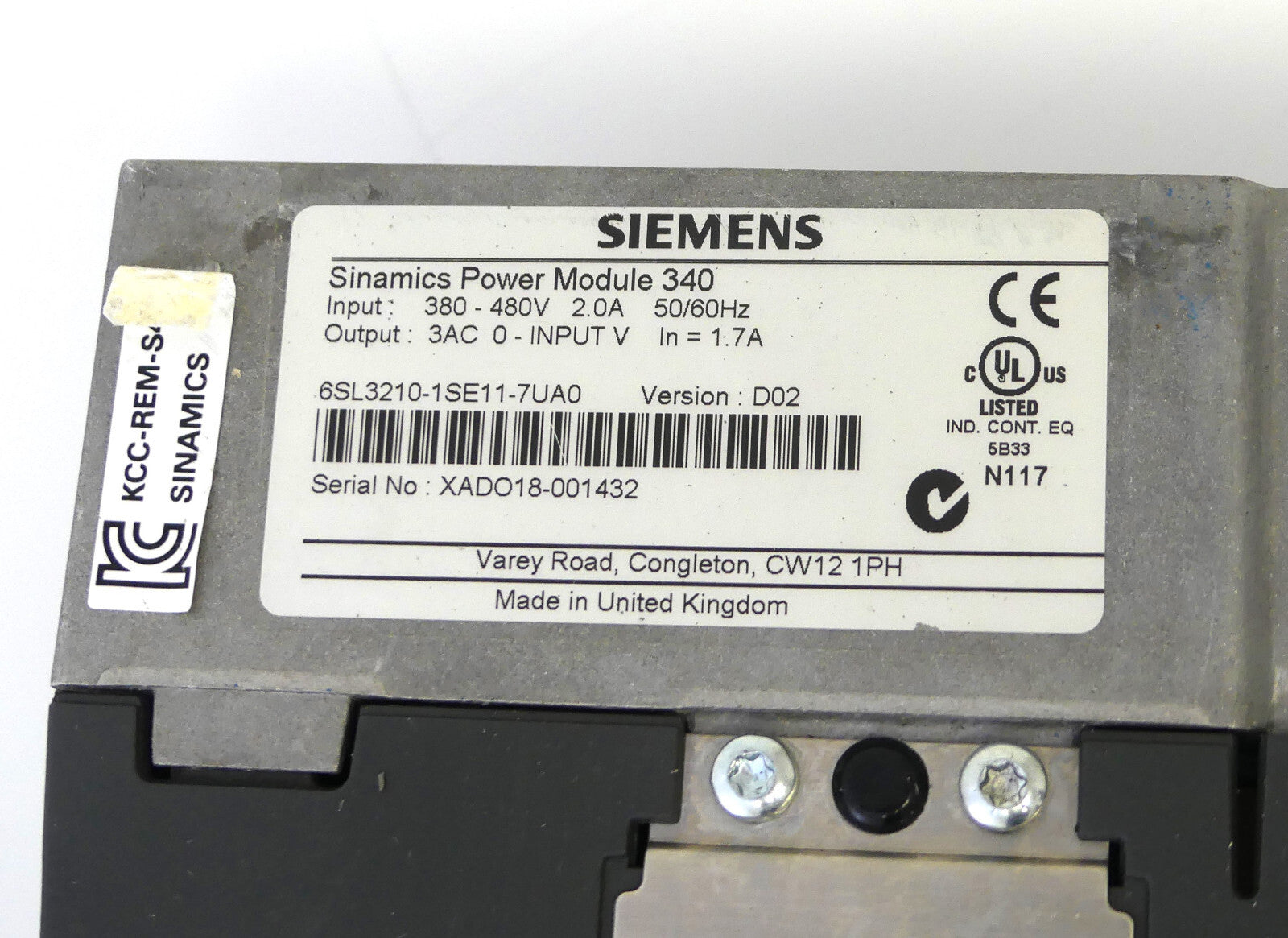 SIEMENS 6SL3210-1SE11-7UA0
