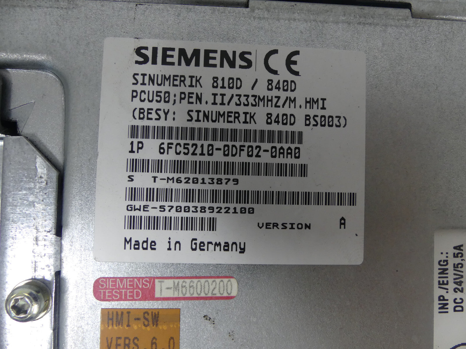 Siemens 6FC5210-0DF02-0AA0