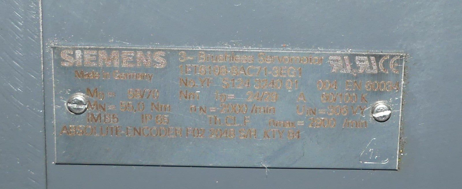 SIEMENS 1FT6108-8AC71-3EG1