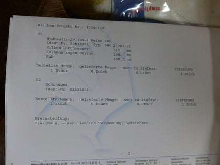 HANCHEN HYDRAULIK HYDRAULIC  300-20003-01 s.Bilder