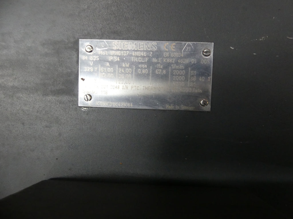 SIEMENS 3~Servomotor-Hauptspindelmotor 1PH6137-4NG46-Z Used