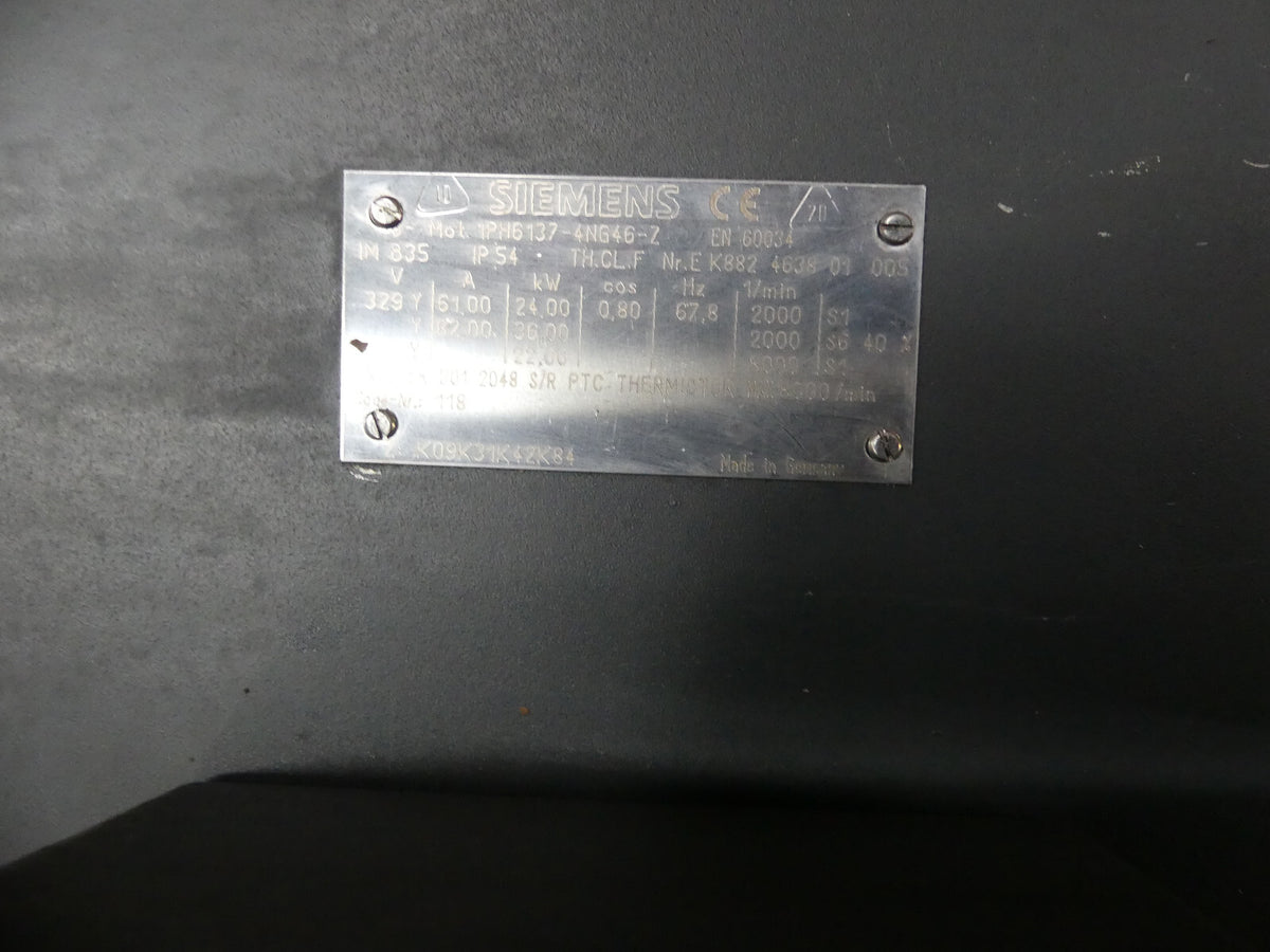 SIEMENS 3~Servomotor-Hauptspindelmotor 1PH6137-4NG46-Z Used