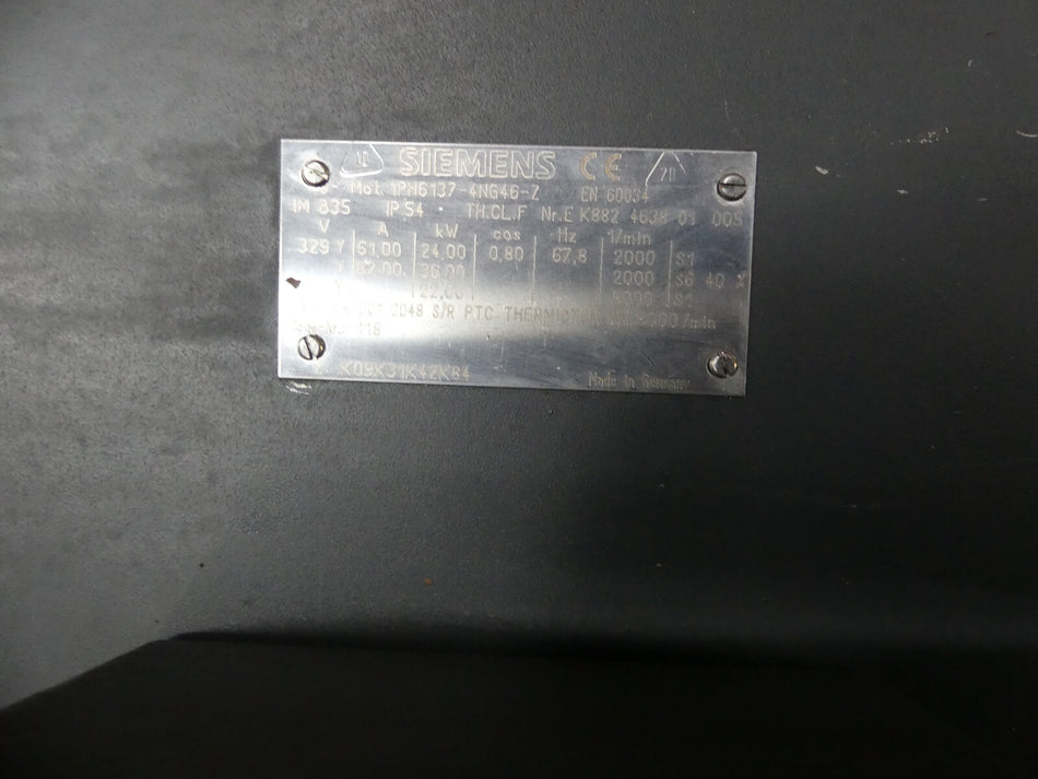 SIEMENS 3~Servomotor-Hauptspindelmotor 1PH6137-4NG46-Z Used