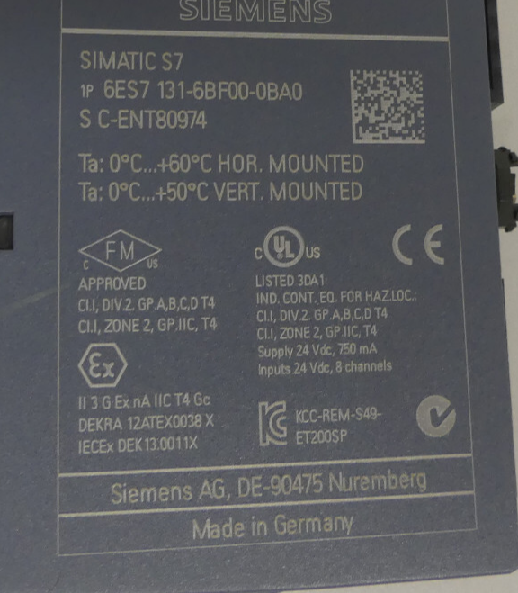 Siemens Simatic S7 6ES7 131-6BF00-0BA0