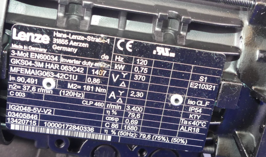 LENZE GKS04-3M HAR 063C42 GKS04-3MHAR063C42