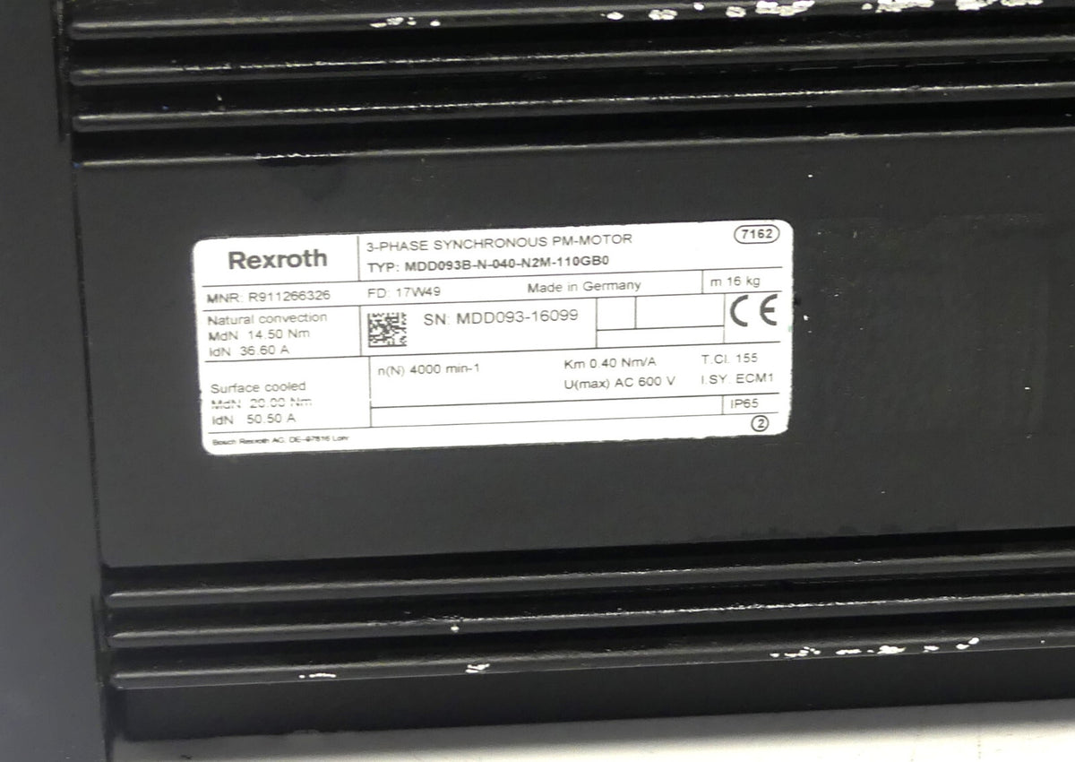 Rexroth mdd093b-n-040-n2m-110gb0