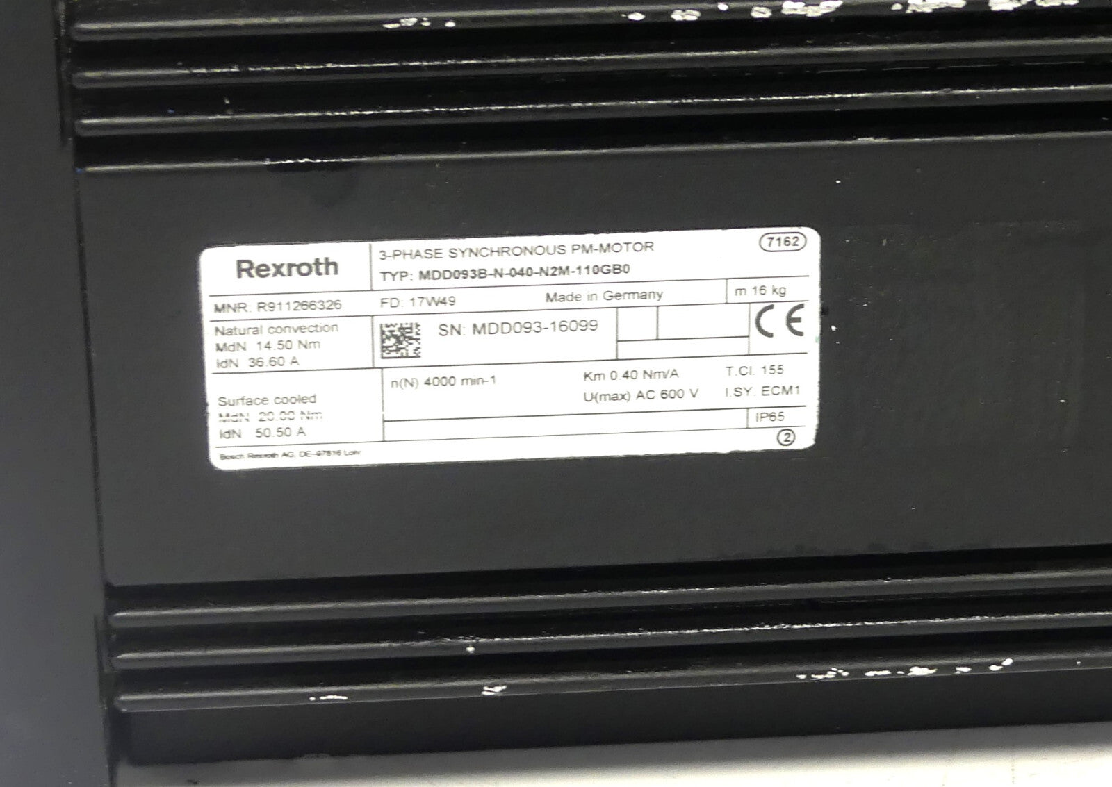 Rexroth mdd093b-n-040-n2m-110gb0