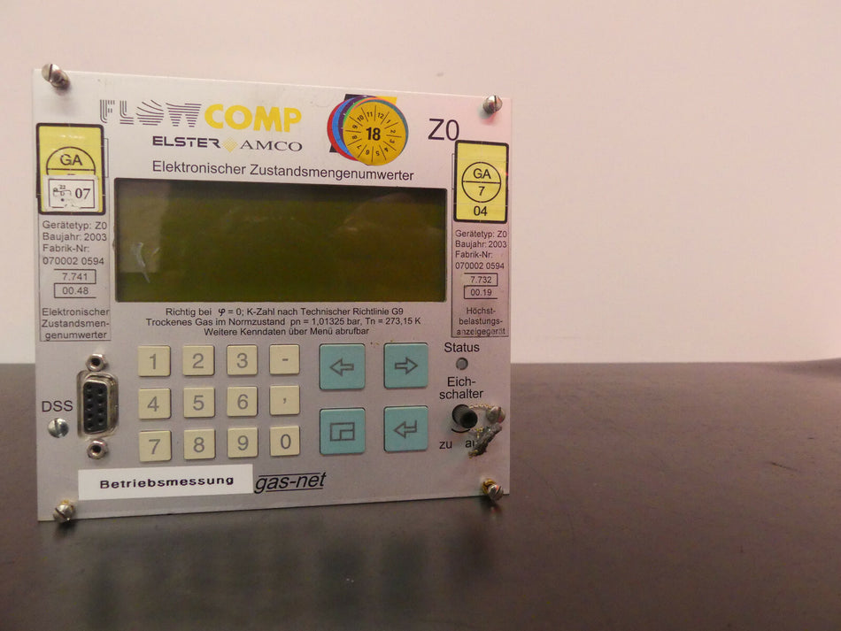 Elster Instromet Flow Comp Gerätetyp: Z0 Nr.070002 0594 Überwachungseinheit