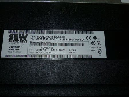 SEW EURODRIVE MDV60A0015-5A3-4-0T