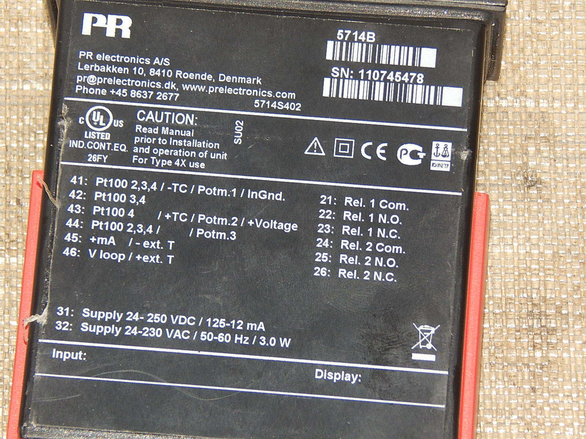  PR Electronics 5714B Digitalanzeiger, Programmierbare LED Anzeige used