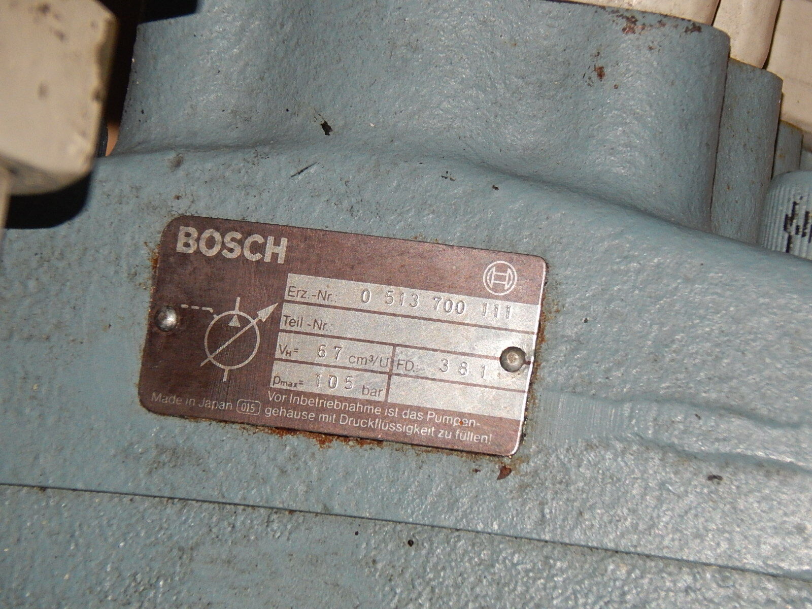 Bosch 0513 700 111 Radialkolbenpumpe Hydraulikpumpe mit ABB 7,5KW Motor Used