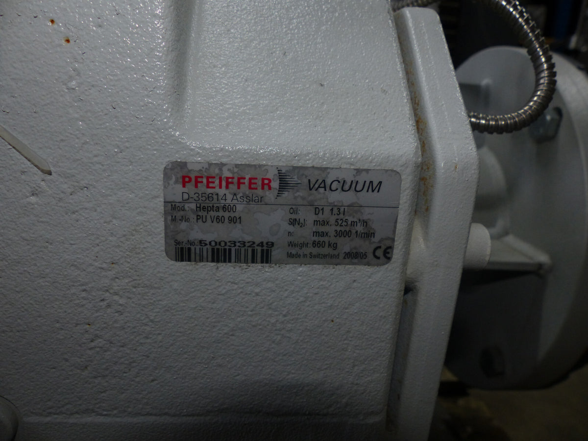 PFEIFFER VACUUM Hepta 600- PU V60 901 s.Bilder