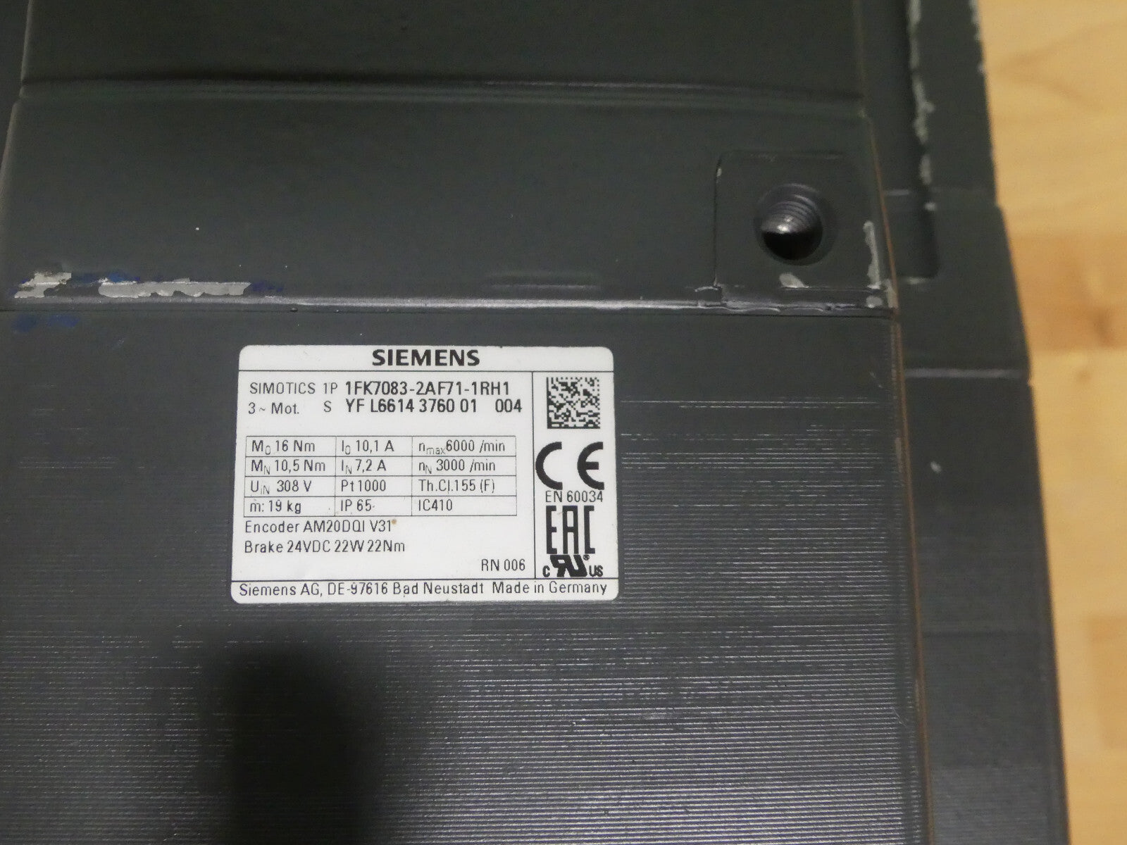 Siemens Servo Motor 1FK7083-2AF71-1RH1