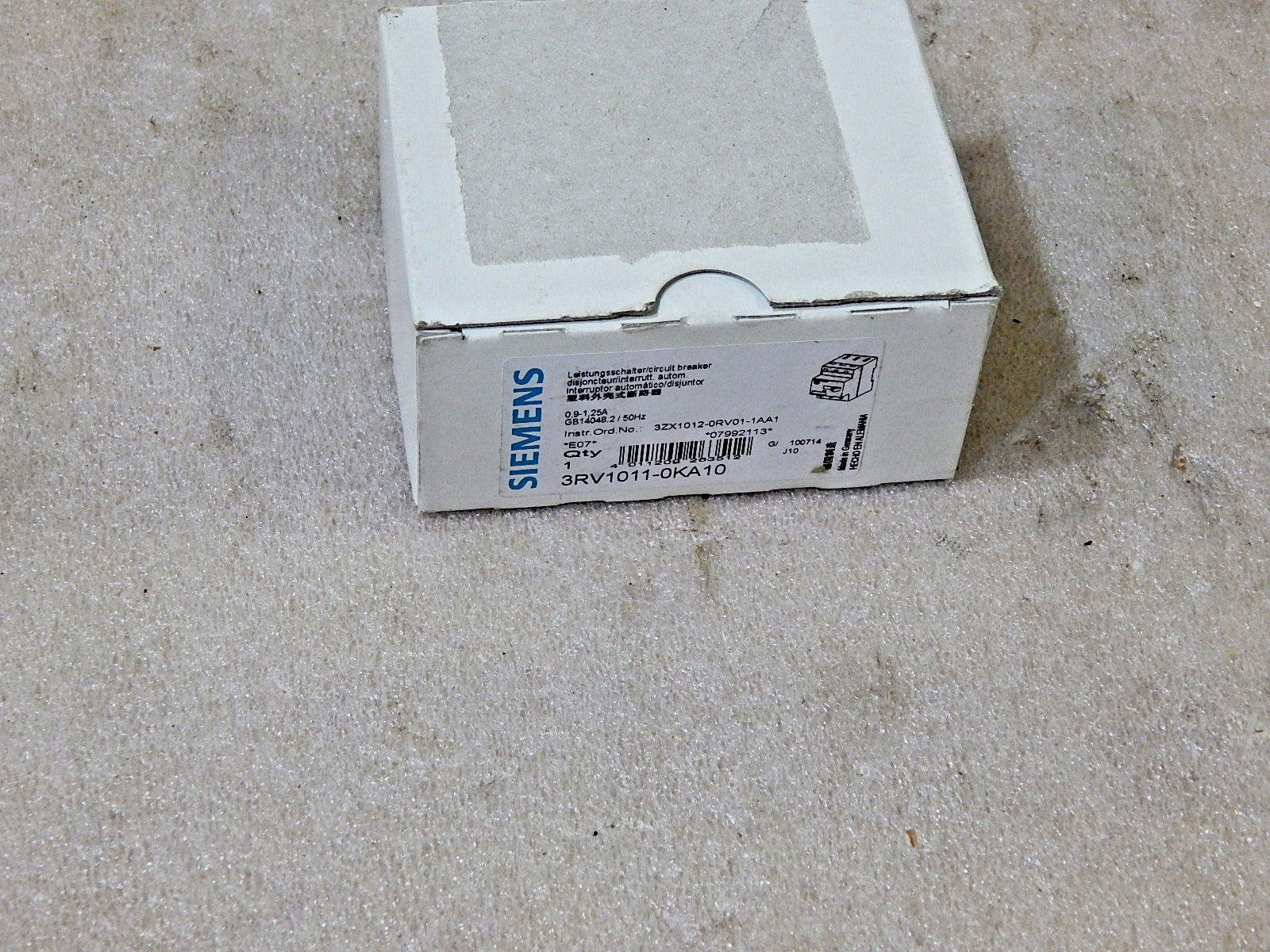 Siemens Leistungsschalter 3RV1011-0KA10 Motorschutzschalter NEU 