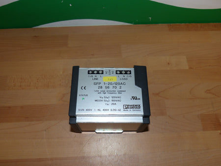 Phoenix Contact sfp-1-20/120ac EMC Filter Surge Suppressor Protector, 120vac 20a
