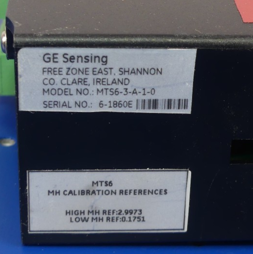 GE SENSINGB MOISTURE TARGET SERIES 6 MT56-3-A-1-0