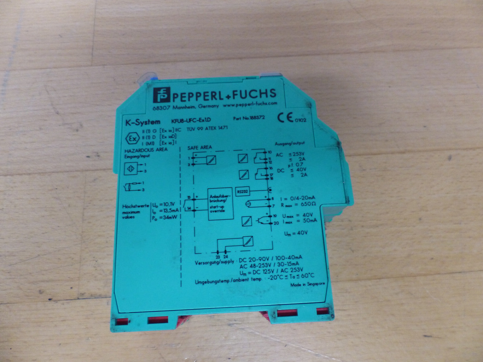 PEPPERL+FUCHS K-SYSTEM KFU8-UFC-Ex1.D