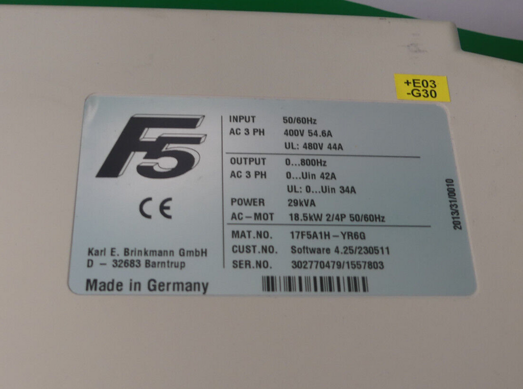 KEB 17F5A1H-YR6G  Frequenzumrichter 15kW 2/4P 50/60Hz