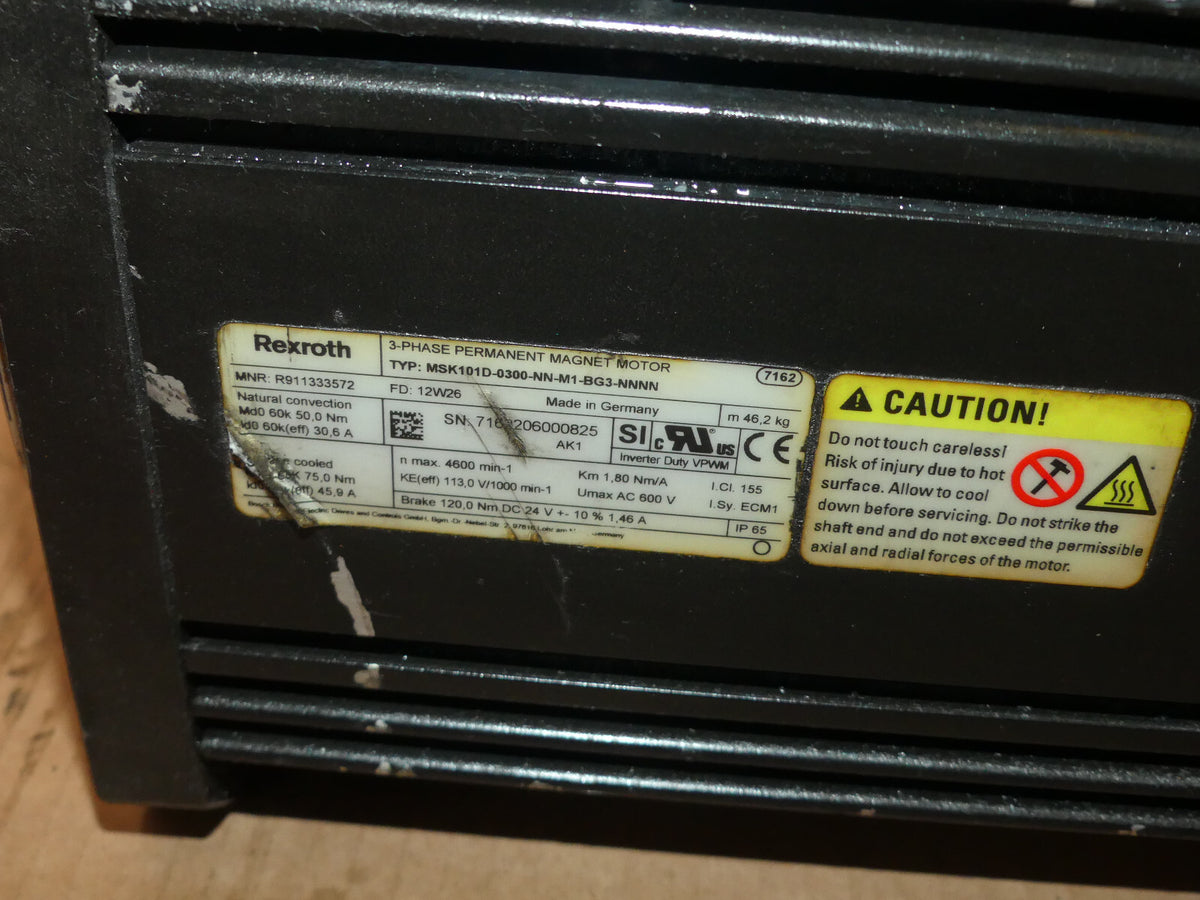 REXROTH MSK101D-0300-NN-M1-BG3-NNNN