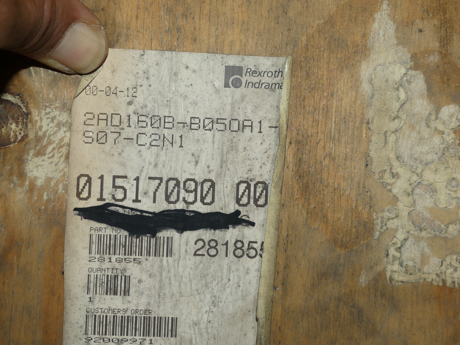 REXROTH Indramat  2AD160B-B050A1-BS07-C2N1   2AD160B-B05OA1-BS07-C2N1