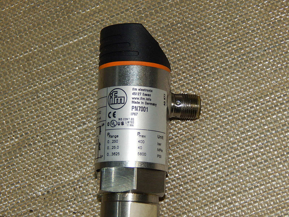 IFM electronic Drucksensor PN7001, Druckbereich 0.... 400 bar Used