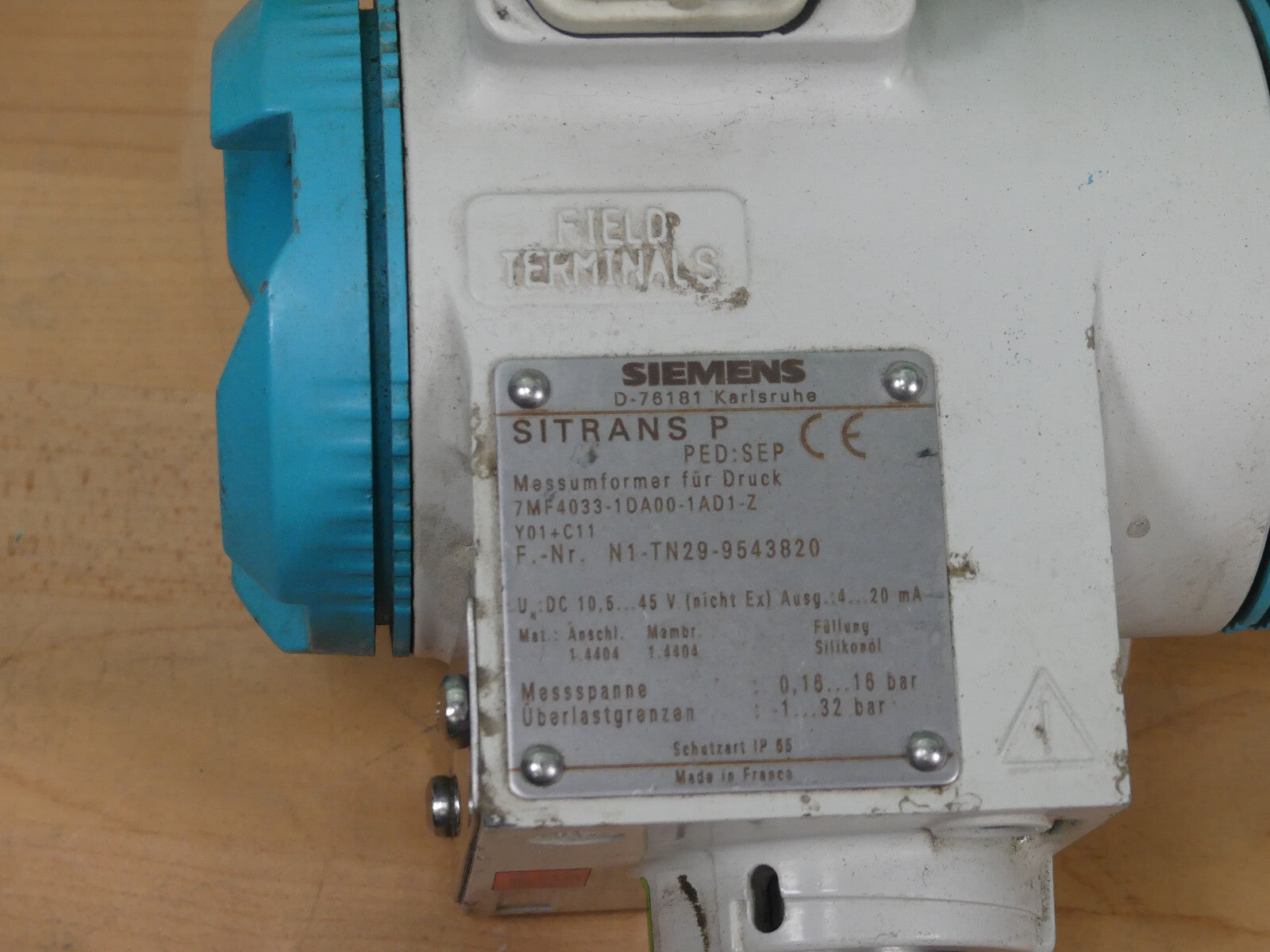 Siemens Sitrans P Meßumformer für Druck  7MF4033-1DA00-1AD1-Z