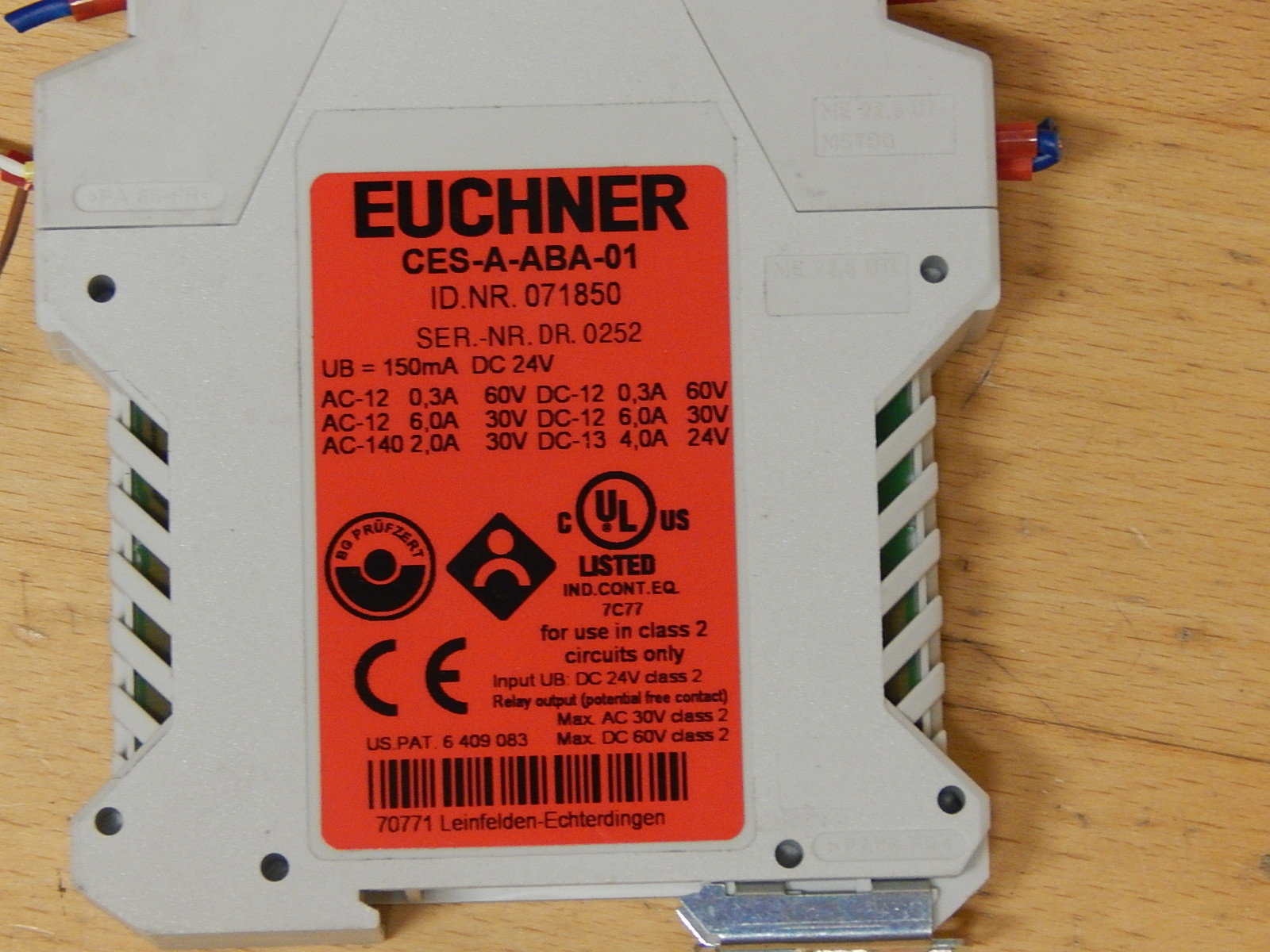 EUCHNER CES-A-ABA-01,  ID-Nr: 071850  Used