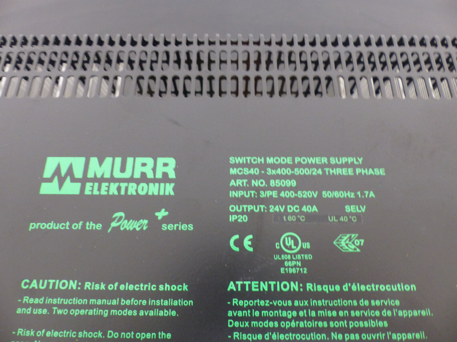 MURR ELEKTRONIK MCS40-3x400-500/24 THREE PHASE LEICHT BESCHÄDIGT