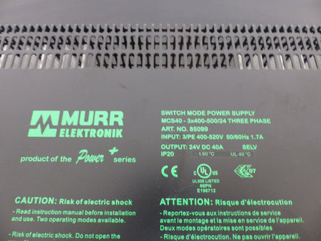 MURR ELEKTRONIK MCS40-3x400-500/24 THREE PHASE LEICHT BESCHÄDIGT