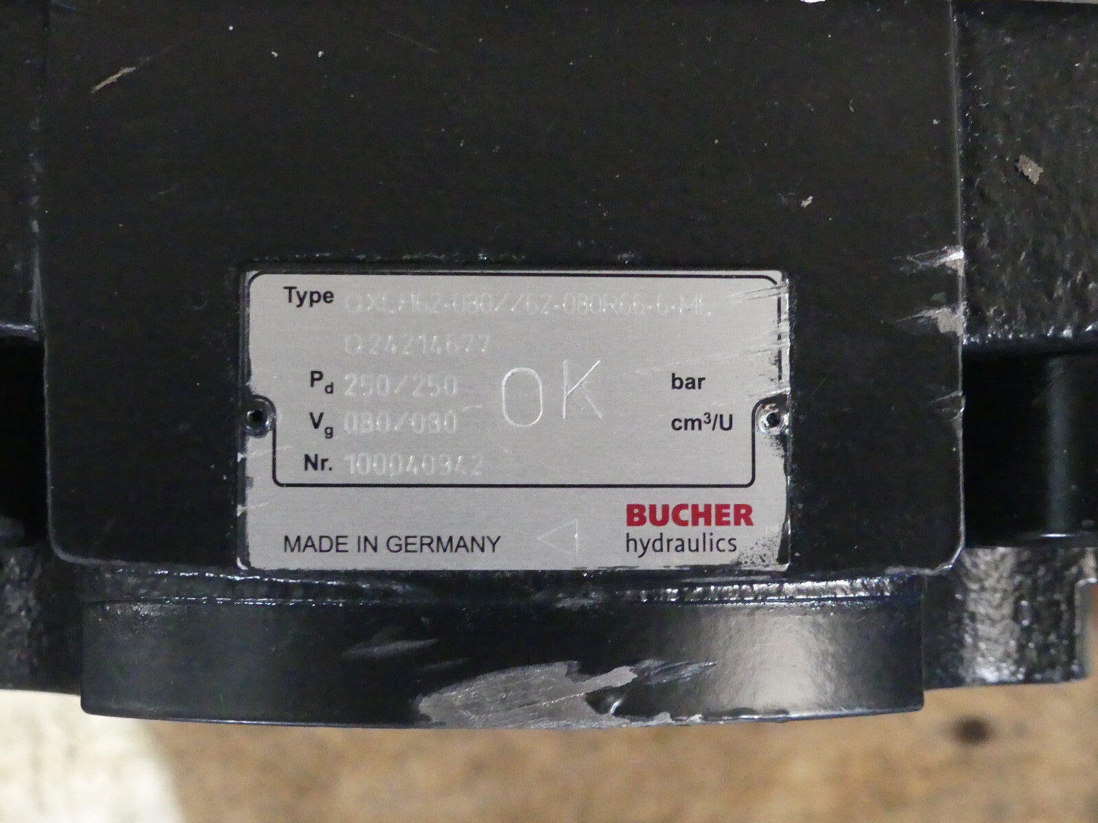 BUCHER hydraulics OXEH62-080 62-80R66-6-ME