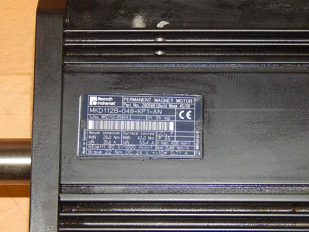 Rexroth Permanent Magnet Motor  MKD112B-048-KP1-AN Used