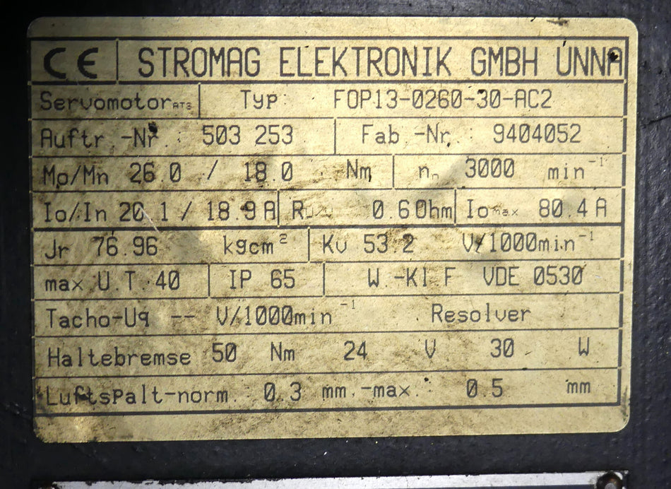 Stromag FOP13-0260-30-AC2