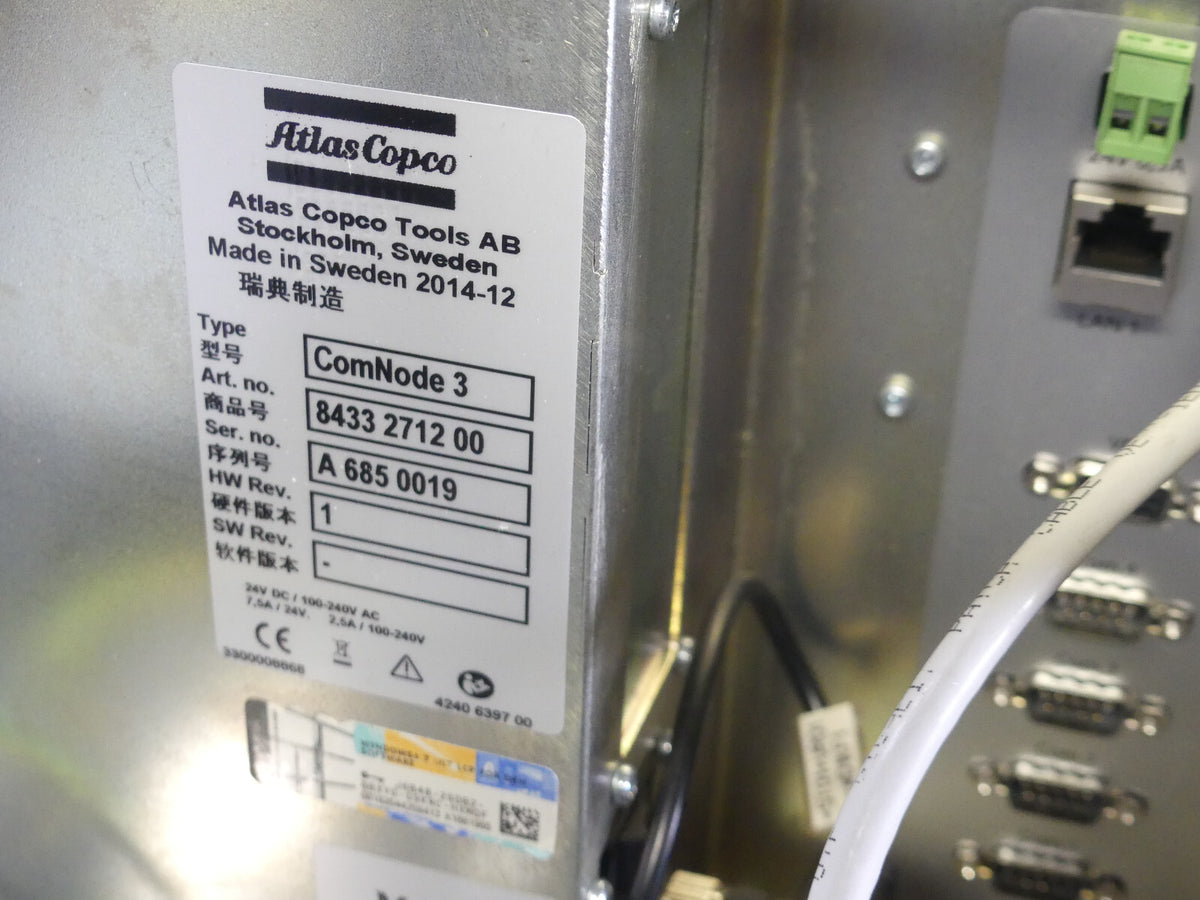 ATLAS COPCO Comnode 3 Touch Ser.No: A6850019 HW Rev.1