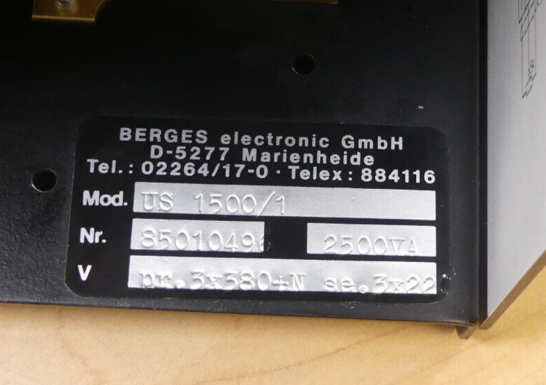 Berges electronic AC Inverter sinus US1500/1