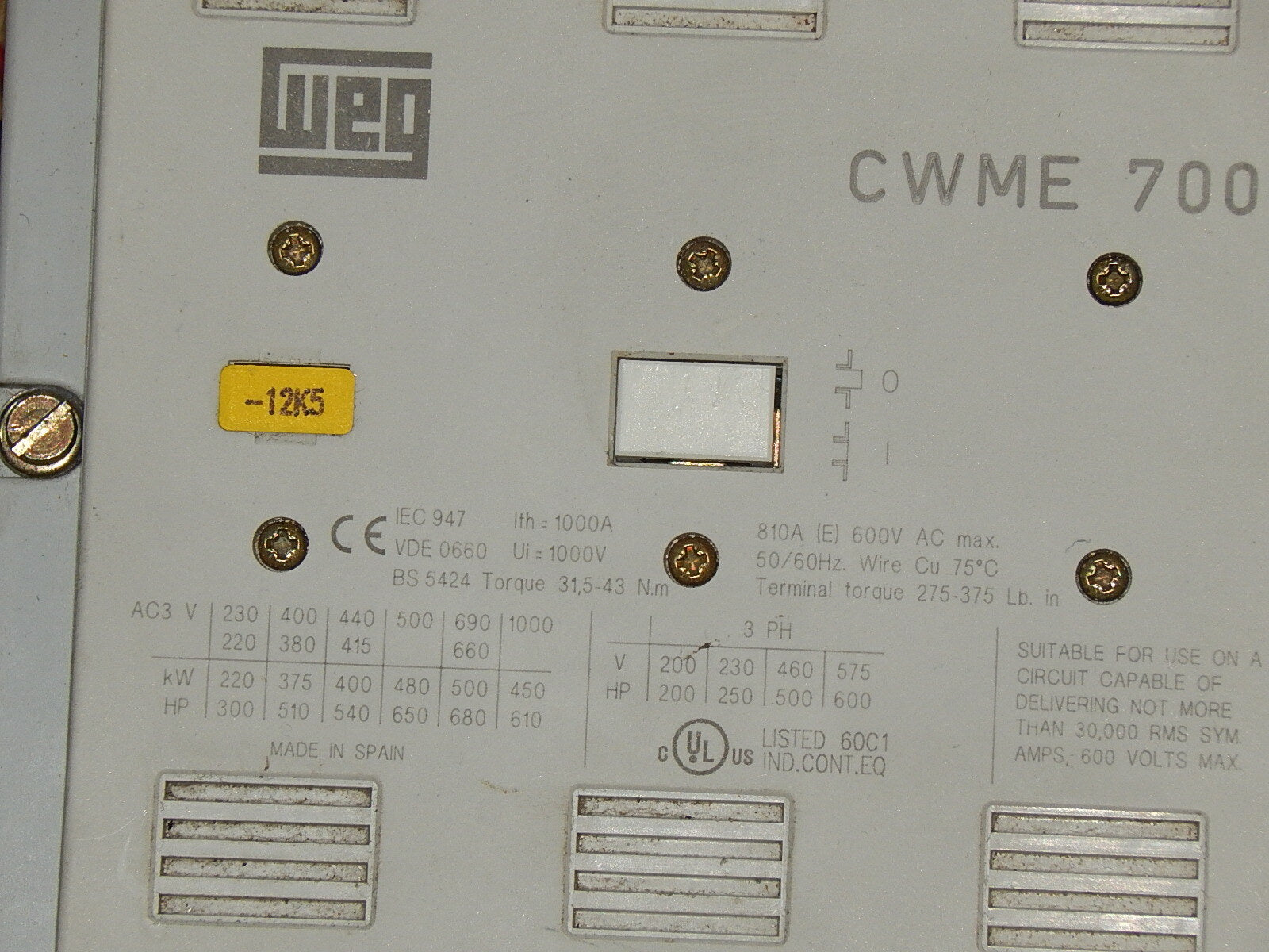  WEG CWME 700  Schütz  used Top ZUstand 