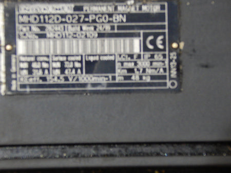 REXROTH INDRAMAT PERMANENT MAGNET MHD112D-027-PG0-BN SERVO MOTOR Used