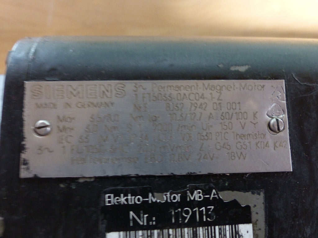 Siemens 1ft5066-0ac04-1-z used