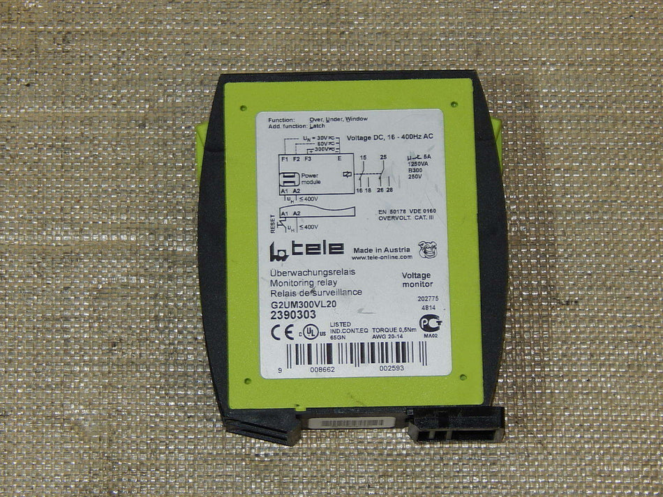 Tele Haase G2UM300VL20 Relais Spannungsüberwachung Monitoring relay 