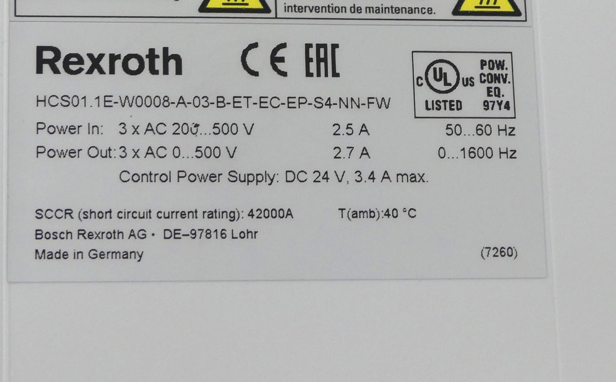 Rexroth HCS01.1E-W0008-A-03-B-ET-EC-EP-S4-NN-FW