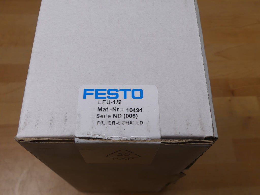Festo Filter-Schalldämpfer LFU-1/2 10494 Pneumatik Filteranlage Reinigungsgerät