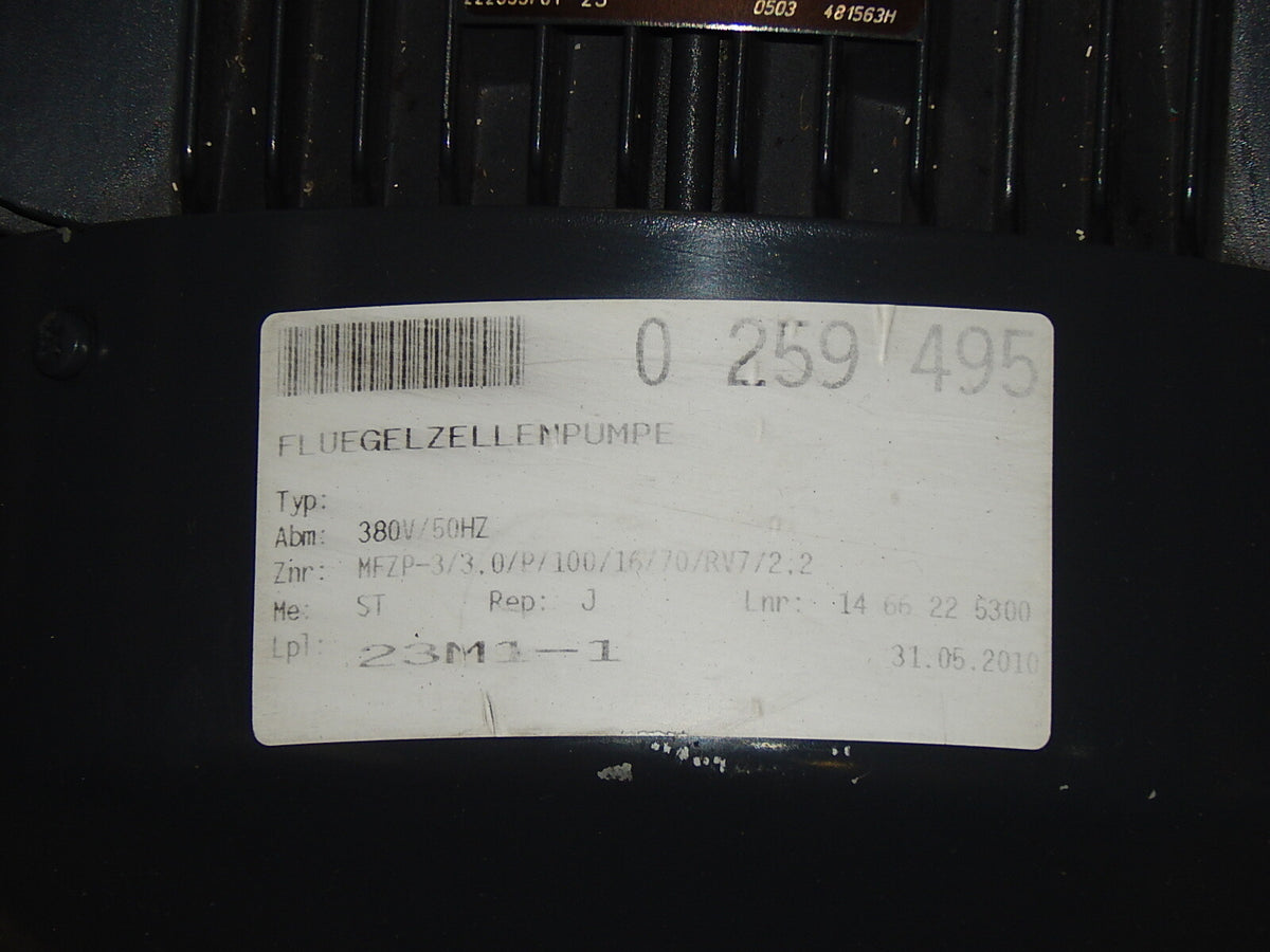 Hydac MFZP-3/3.0/P/100/ 70/RV7/2.2/380-50 Flügelzellenpumpen used s.Bilder