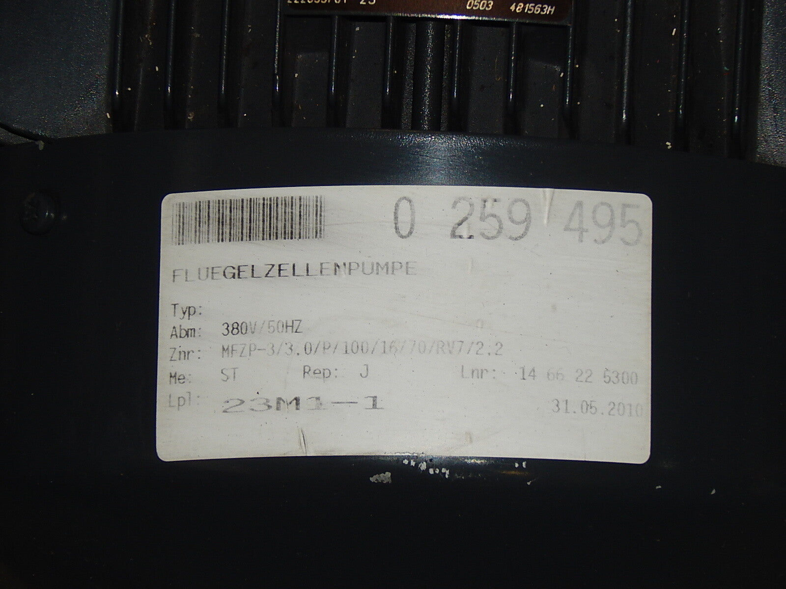 Hydac MFZP-3/3.0/P/100/ 70/RV7/2.2/380-50 Flügelzellenpumpen used s.Bilder