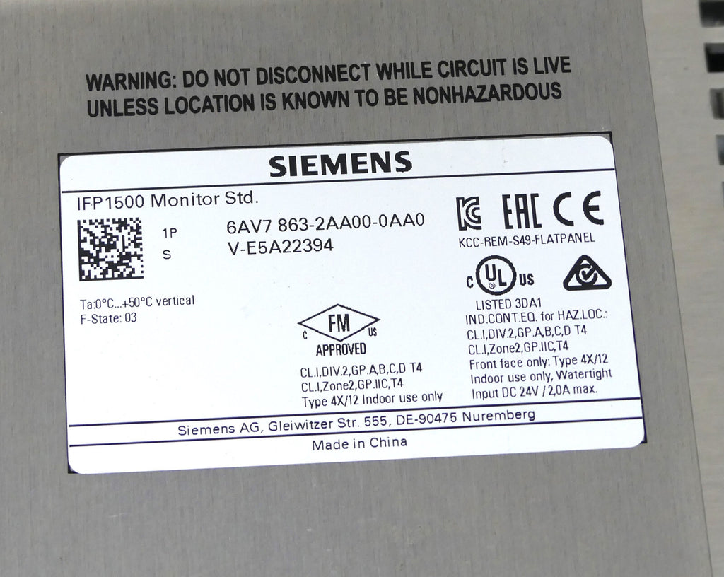 Siemens 6AV7863-2AA00-0AA0