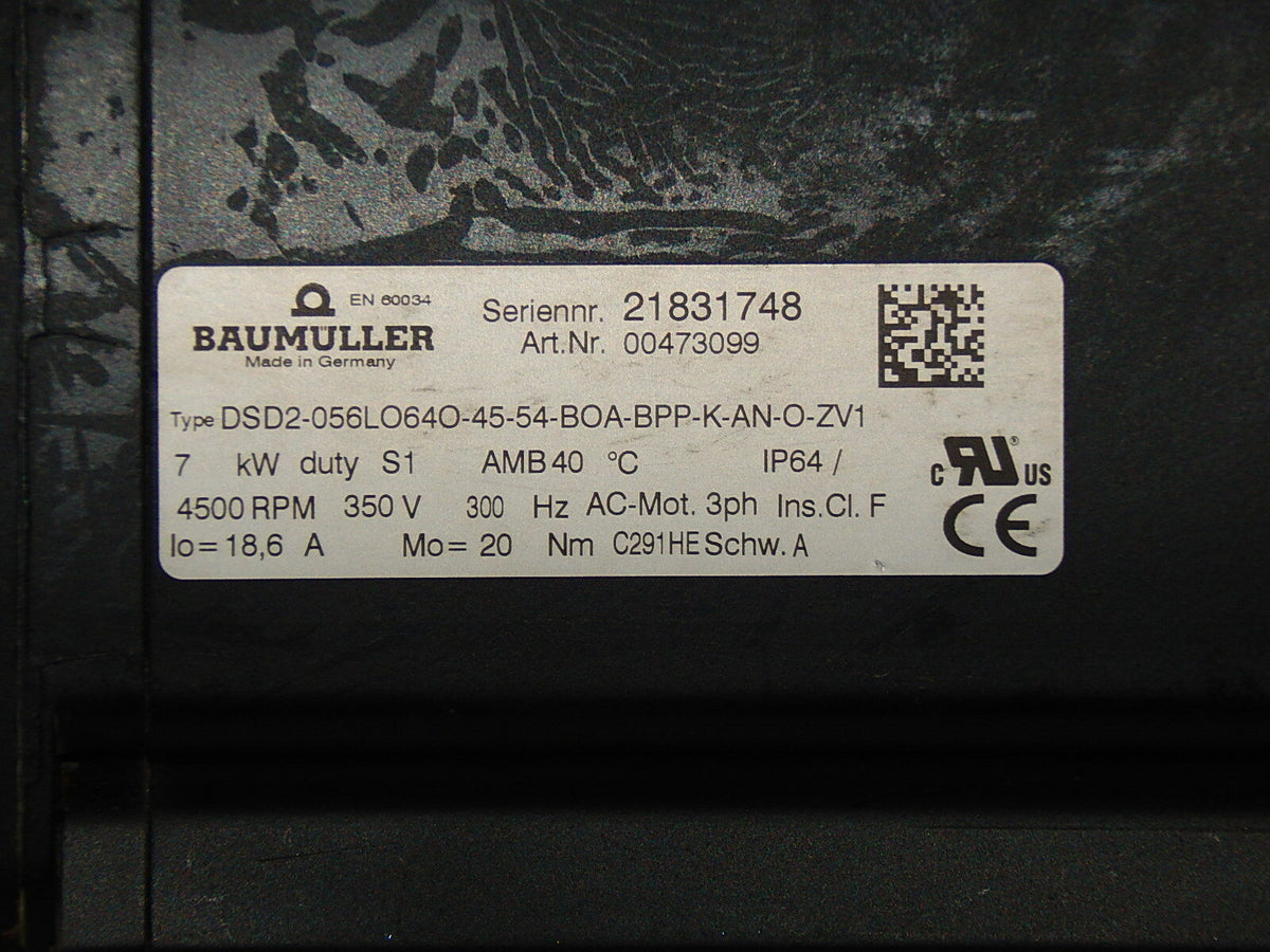 Baumüller DSD2-056LO64O-45-54-BOA-BPP-K-AN-ZV1 Servomotor 