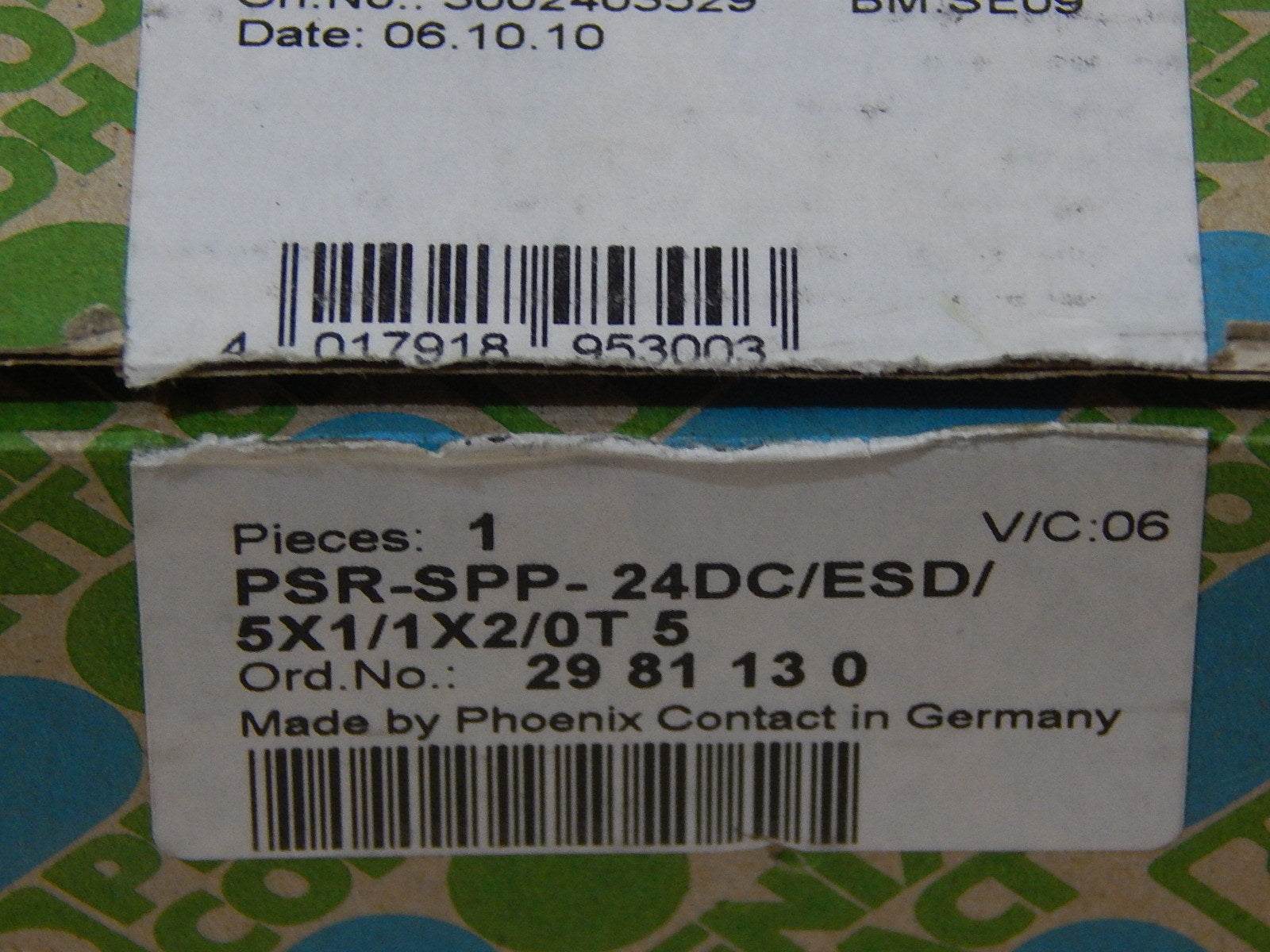 Phoenix Contact PSR-SPP-24DC/ESD/5X1/1X2/0T5 Sicherheits Schaltgerät Unbenutzt