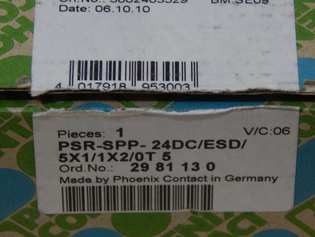 Phoenix Contact PSR-SPP-24DC/ESD/5X1/1X2/0T5 Sicherheits Schaltgerät Unbenutzt