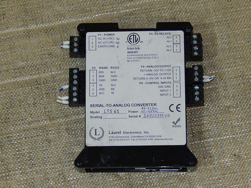Laurel  Electronic Serial-TO-Analog Converter LTS 61 used