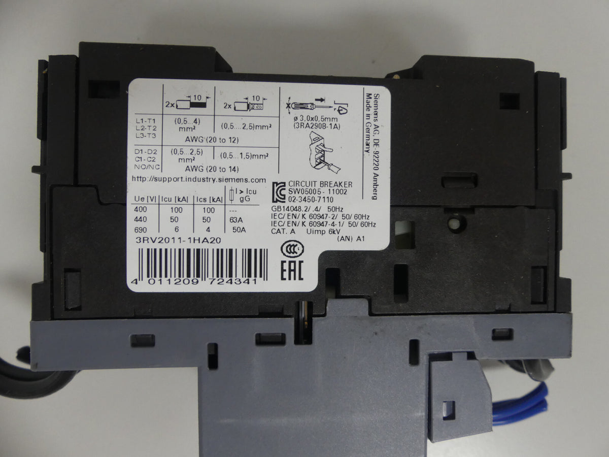 Siemens Sirius Leistungsschalter 3RV2011-1HA20