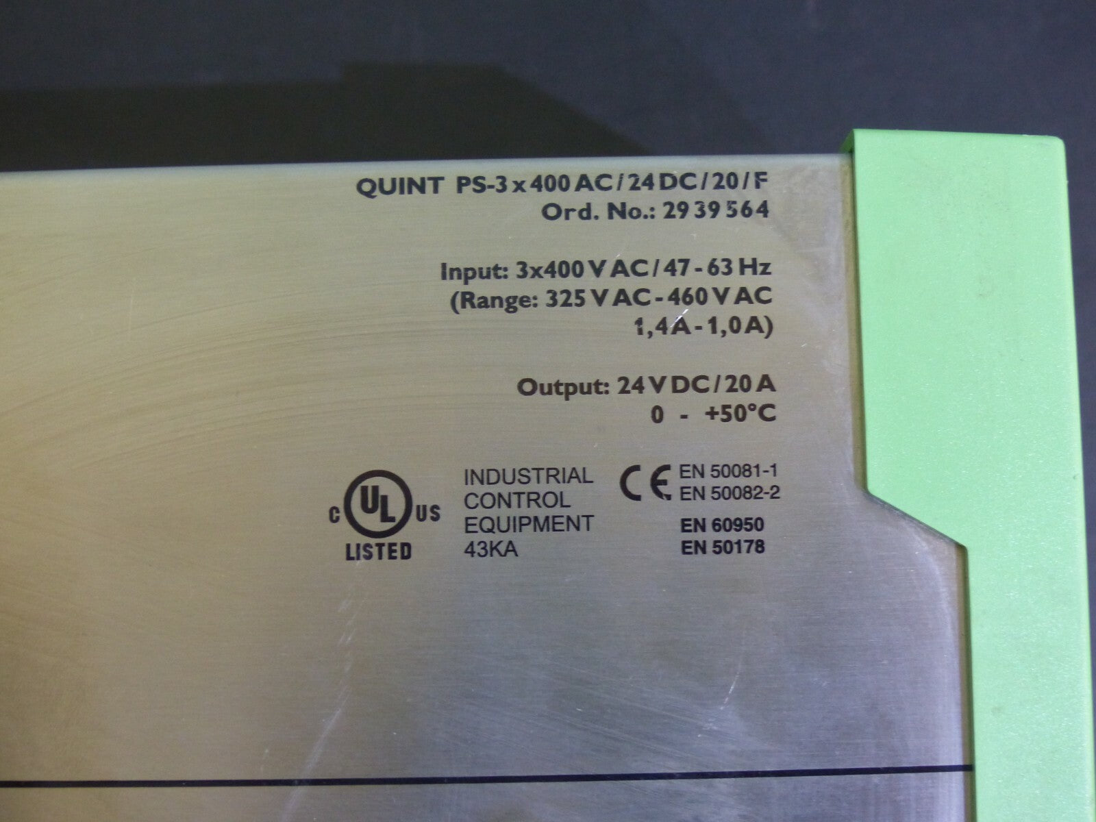 Phoenix Contact Quint PS-3x400 AC/24DC/20/F