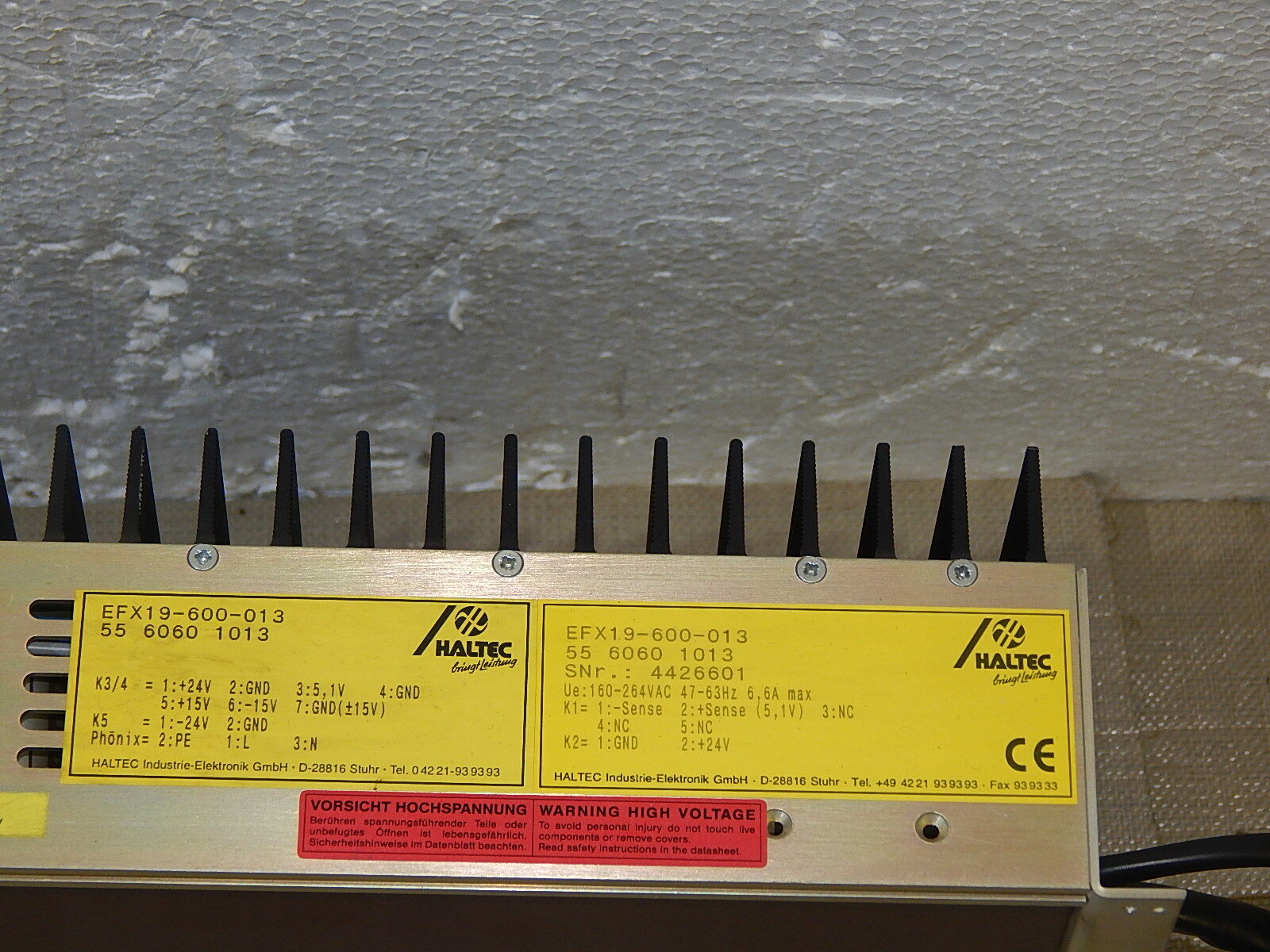  Haltec EFX19-600-013 / 5560601013 Power Supply used
